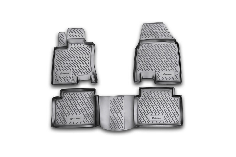 Коврики Standard, в салон NISSAN Qashqai+2 2008-2014, 4 шт. (полиуретан, чёрные) Element.CARNIS00023