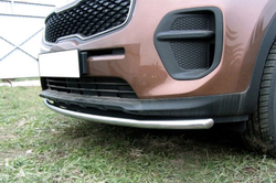 Защита переднего бампера (нержавейка) Kia Sportage (2016-2021) d42