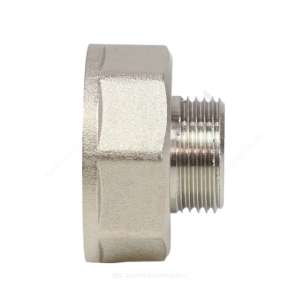 Переход латунь никель Ду 15х8 (1/2"х1/4") ВР/НР VALFEX VF.592.N.012.014