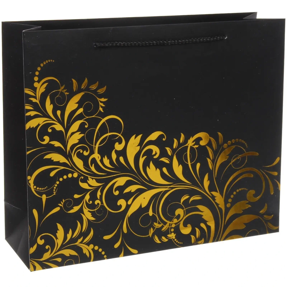 Пакет подарочный «Блестящий орнамент» 32*26*12 см, микс