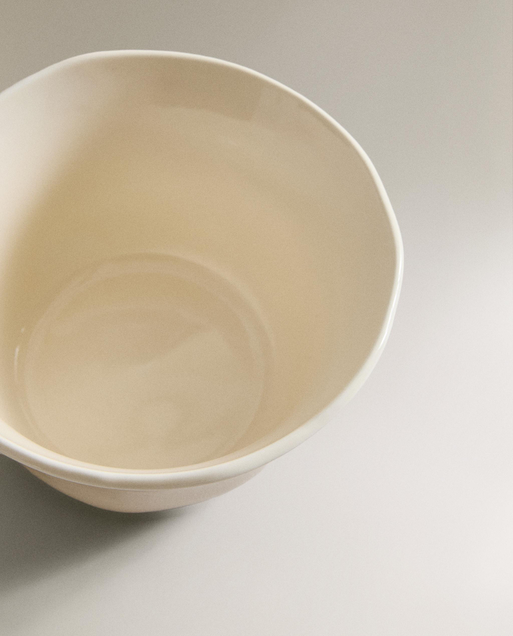Zara Home миска из каменной керамики, цвет кремовый, 11.3 см