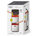 Контейнер для мусора с двумя баками totem max, 60 л, нержавеющая сталь