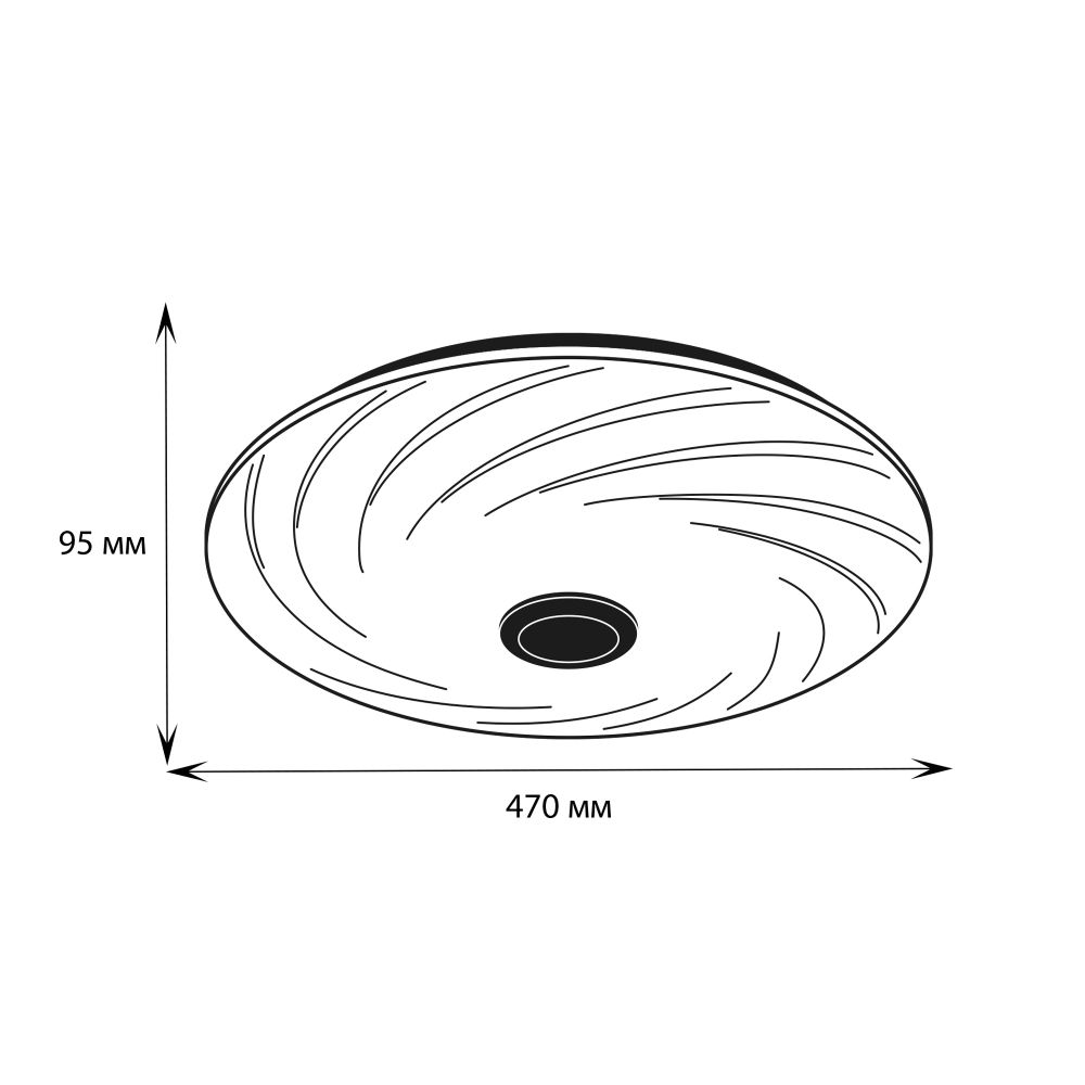 ULI-D291 72W-SW+RGB-50 MERCURY Cветильник светодиодный накладной. Диммируемый. Пульт ДУ в-к. Встроенная Bluetooth колонка. Теплый свет3000К-Белый свет4000К-Дневной свет6500К-RGB. 5700Лм. TM Uniel
