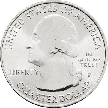 25 центов (1/4 доллара, квотер) 2020 США «Национальный исторический парк и экологический заповедник Бухта Соленой реки» (P) (53-й парк)