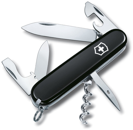 Нож Victorinox Spartan, 91 мм, 12 функций, черный