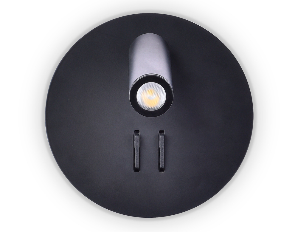 FW252 SBK черный песок LED 4200K+3000K 6W+1W D140*110