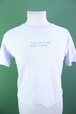 Футболка Befree короткая, с забавной надписью 50 размер