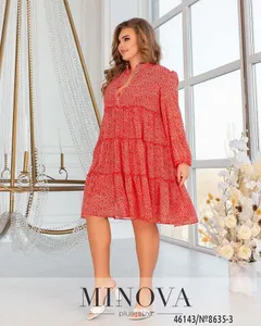 Платье 8635-3-красный Minova