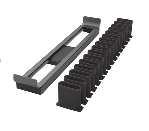 Держатель для галстуков и ремней выдвижной 450 мм, Конеро, D 475 мм, ЧЕРНЫЙ