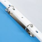 Папка для портфолио школьника/дошкольника, А4, 2 кольца, 10 файлов, пластик синий, ЮНЛАНДИЯ, 115236