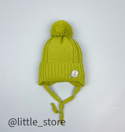 Шапка зимняя "Дино" Лайм