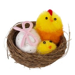 GAEM Набор из 2-х изделий декоративных "Гнездо пасхальное" (5,5*4), L11 W6 H6 см