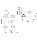 LEMARK Серия LOTUS. Смеситель для ванны – LM2712C