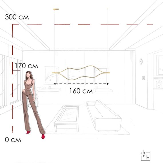 Подвесной светильник Loft IT Tape Light 10403/1600 AB