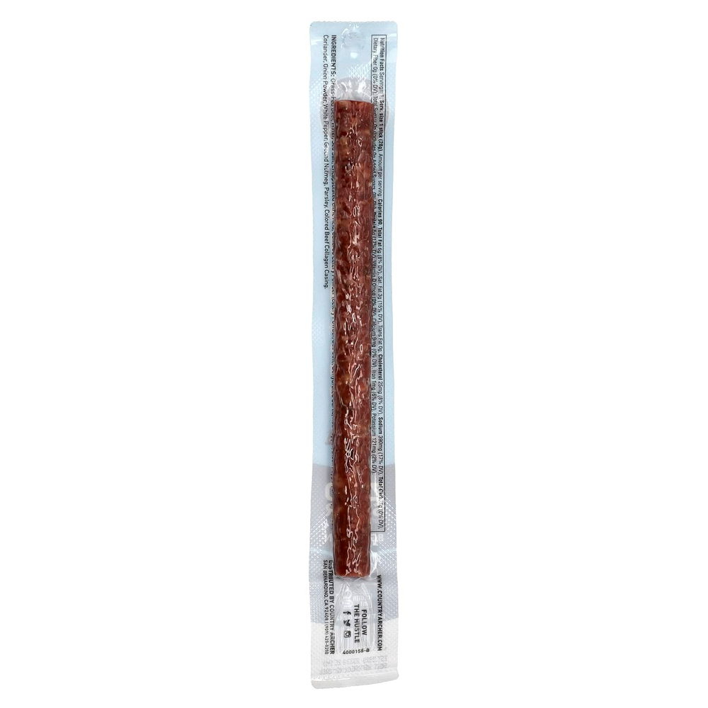 Country Archer Jerky, говядина травяного откорма, мясные палочки, оригинальный вкус, 28 г (1 унция)