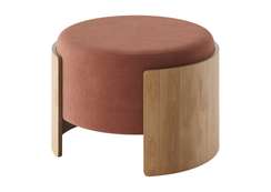 Банкетка Lagom D 62 см (сиена FiberGuard, натуральный дуб)