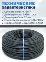 Провод ПВСнг(А)-LS 4х0.75 20метров ККЗ ГОСТ