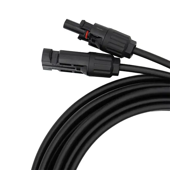 Двухжильный солнечный кабель 6 мм с коннектором МС4, длина 3 метров