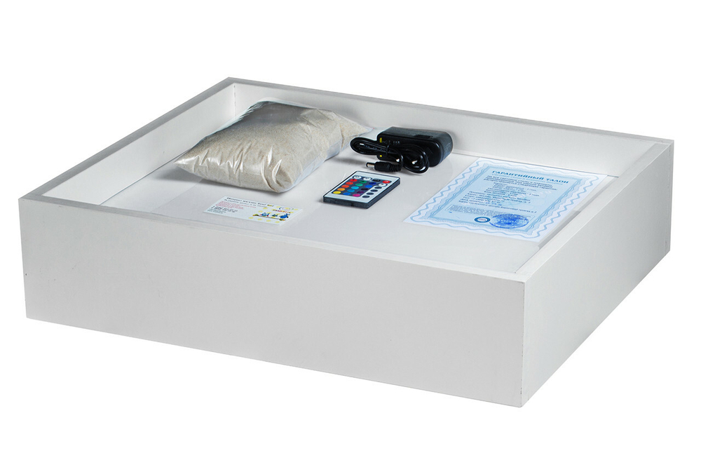 Световой планшет для рисования песком Стандарт с цветной подсветкой, 44х54х12 см