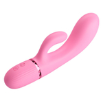 Розовый вибратор-кролик Marski - 18 см. (Цвет: розовый)