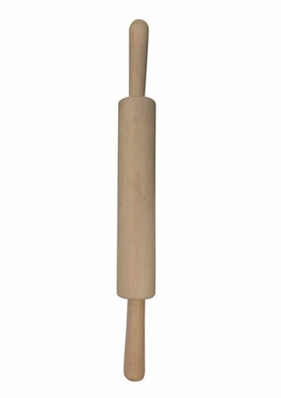 Скалка с крутящейся ручкой деревянная