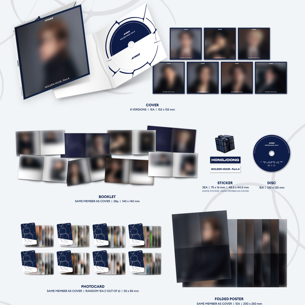 Сет альбомов ATEEZ - GOLDEN HOUR : Part.4 TOKTOQ SET