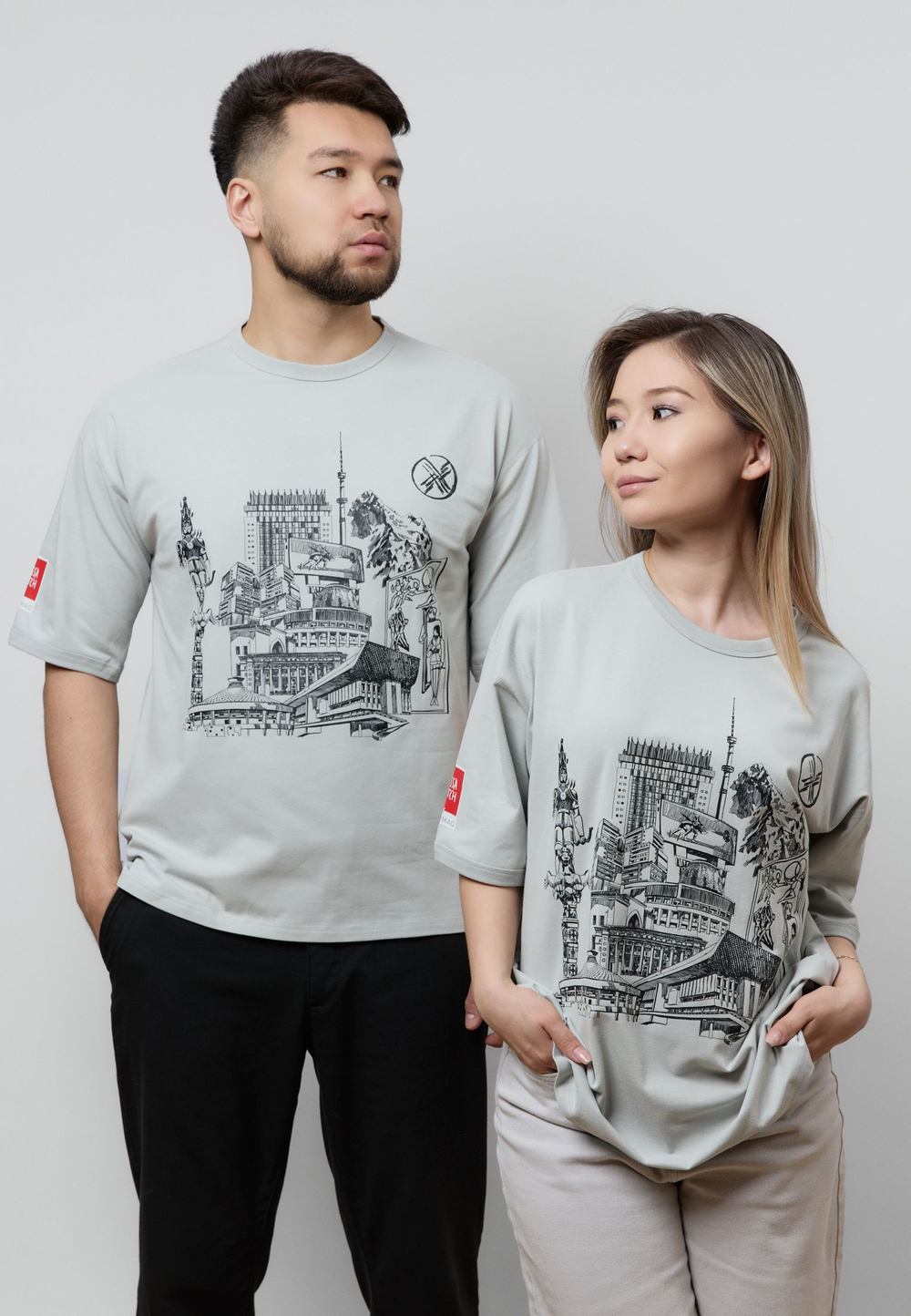 Футболка оверсайз ALMATY MS LIGHT GREY