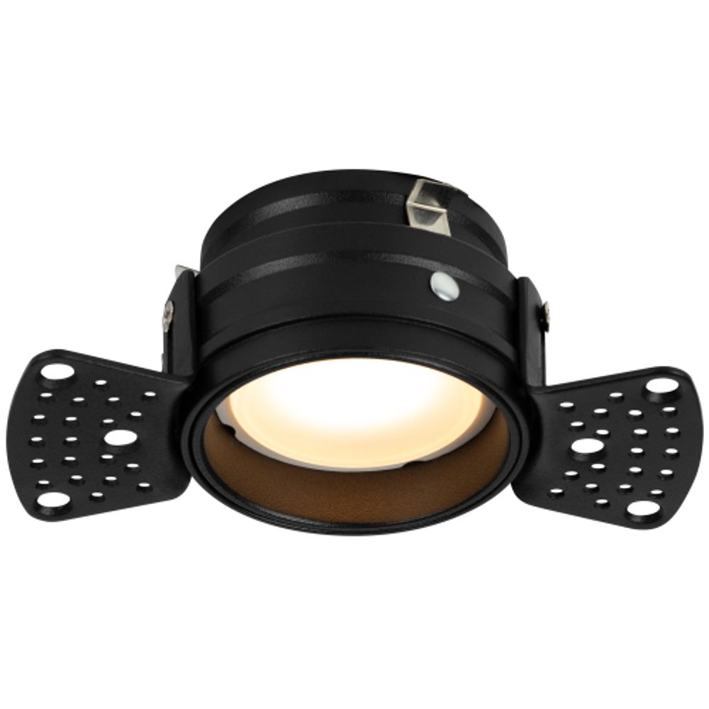 Светильник встраиваемый алюминиевый ЭРА KL99 BK безрамочный под штукатурку под лампу MR16 GU5.3 черный | Алюминиевые встраиваемые светильники