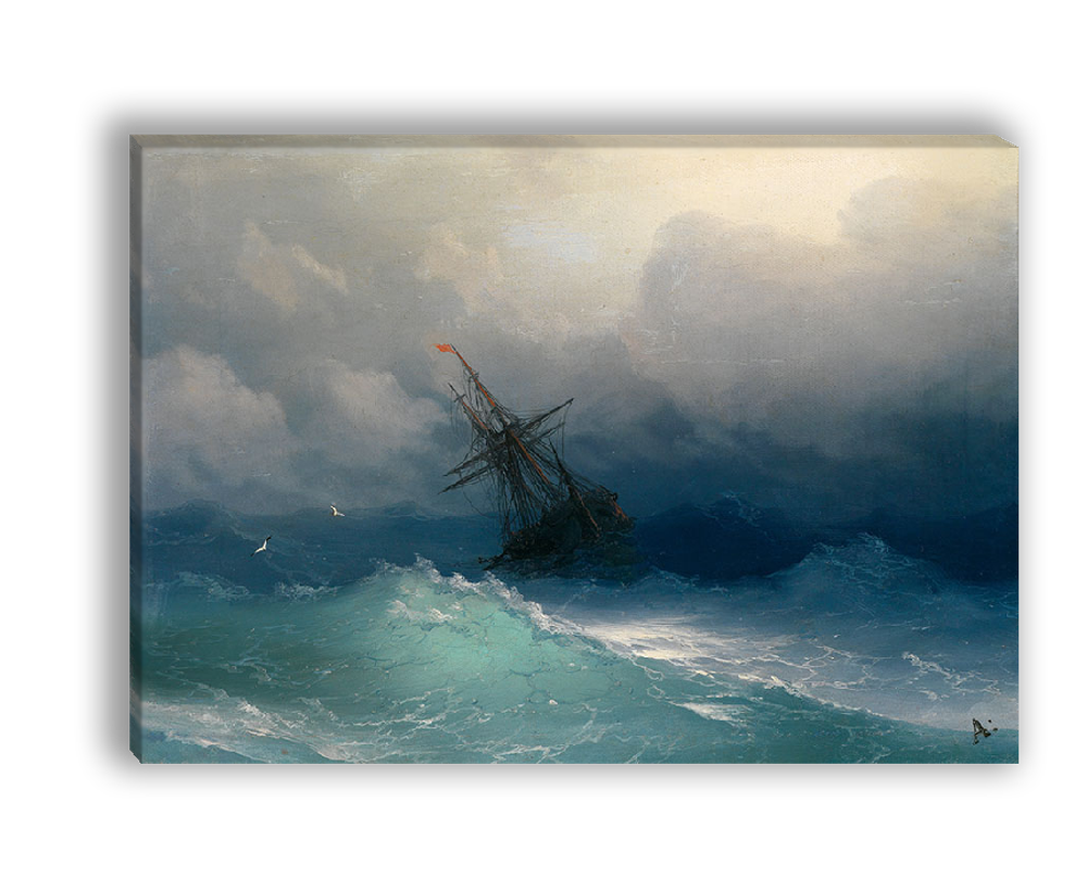 Картина для интерьера "Корабль во время шторма", Айвазовский И.К.