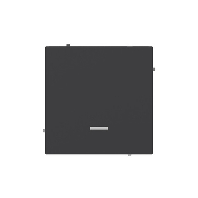 Выключатель одноклавишный с подсветкой, KANT, черный уголь