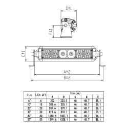Балка Aurora 6" комбинированного белого света ALO-S5D1-6-H
