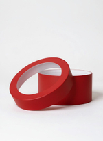 Короткая коробка с прозрачной крышкой D 22,5 см. Цвет: Красный.