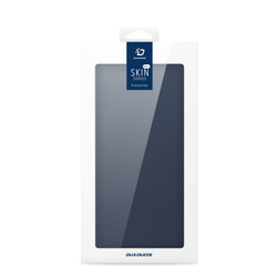 Чехол книжка из PU кожи синего цвета от Dux Ducis для смартфона Samsung Galaxy S25 Edge, серия Skin Pro Series Case