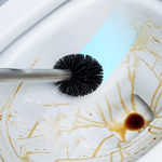 Ершик для туалета силиконовый напольный, хром