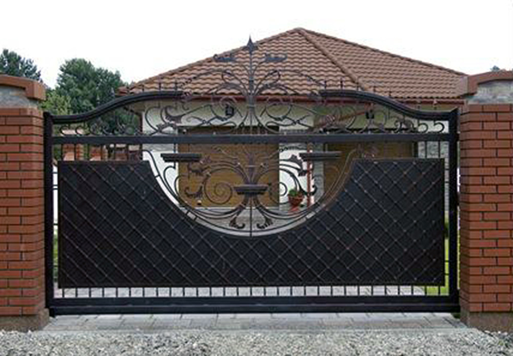 Ворота откатные кованые 14