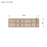 Навесная полка Кот 7.1 Туя светлая,белый