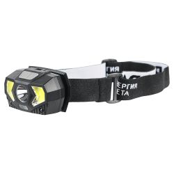 Фонарь налобный светодиодный ЭРА GB-608 на батарейках, 3xAAA, 5Вт, 7 режимов, черный | Налобные фонари