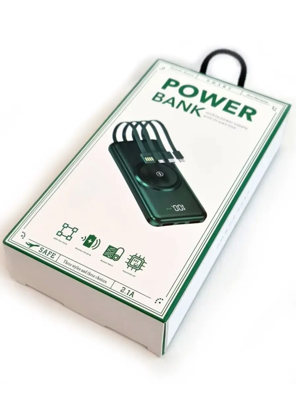 PowerBank 10000 mAh Пауэрбанк Беспроводная зарядка