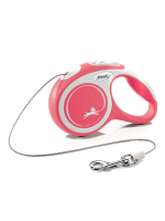 Поводок-рулетка Flexi New Comfort XS. Трос 3 м. для собак до 8 кг. Красный