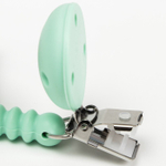 6977554 Держатель для пустышки "Кольца", п/силиконовый, цвет зеленый