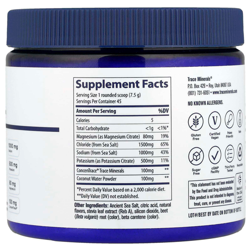 Trace, ZeroLyte, соленый, тропический, 336 г (11,9 унции)