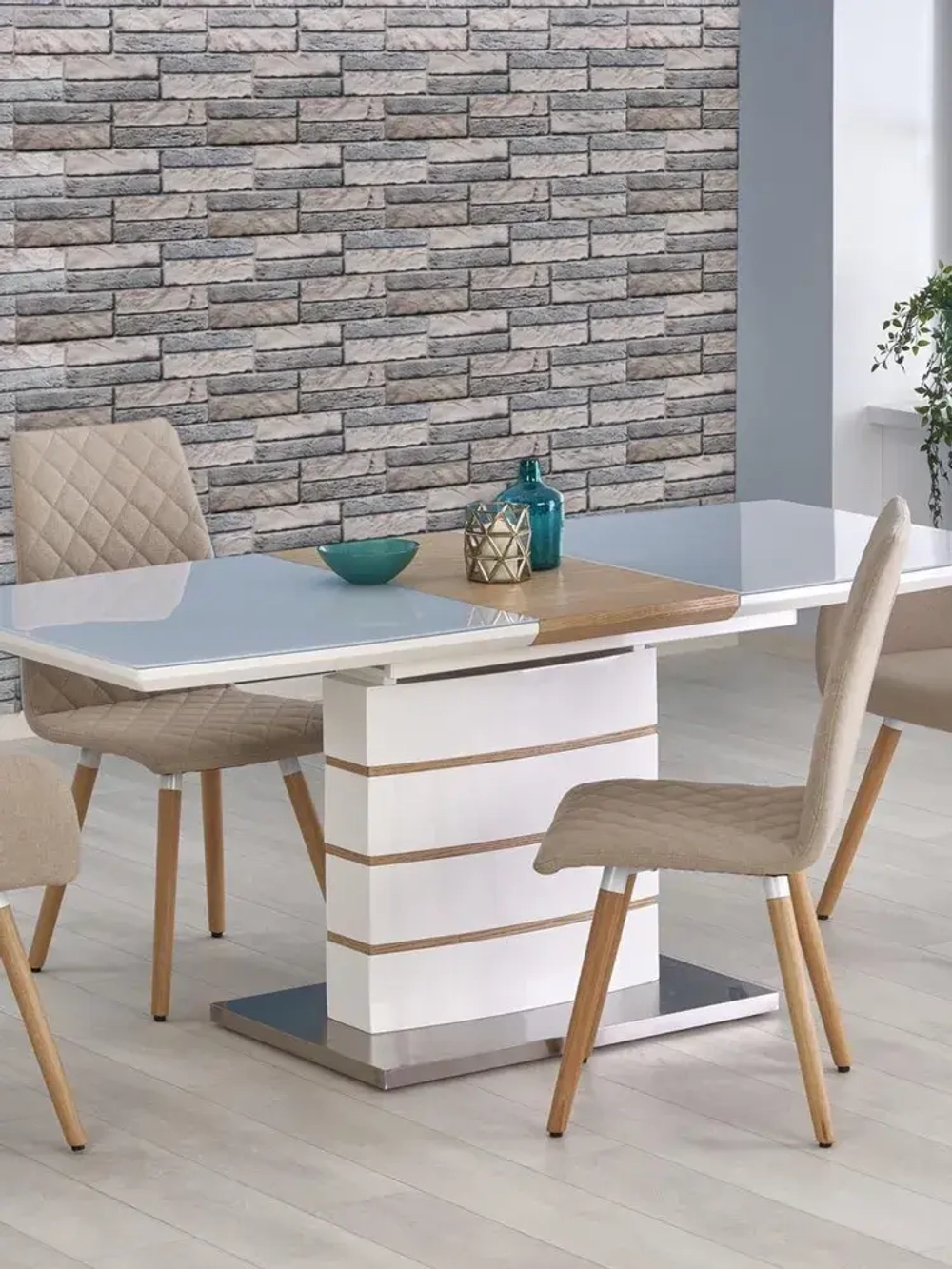 Декоративная стеновая панель ПВХ Камень экспанси серый 957х477 мм