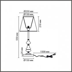 Настольная лампа декоративная Lumion KENTUKI 8283/1T