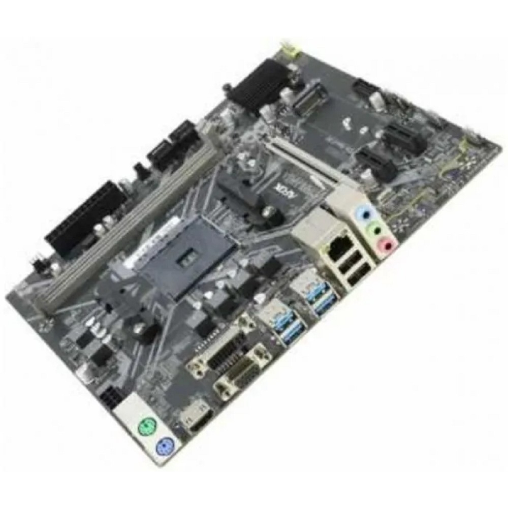 Материнская плата AFOX B450D4-MA5-V2 (Socket AM4, mATX, 2*DDR4(32Gb), VGA+ HDMI, 4*SATA3, 1*M.2, 1*PCIEx16/1*PCIEx1, 2*USB 2.0, 2*USB 3.0, 2 x PS/2, LAN 1*1G) RTL