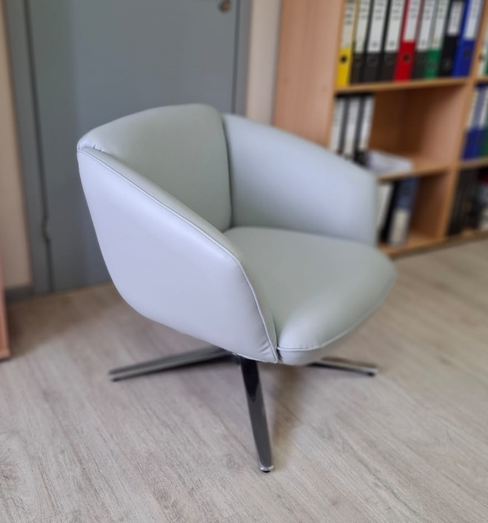 Кресло ZUCCA-R голубое LITCHI-#3