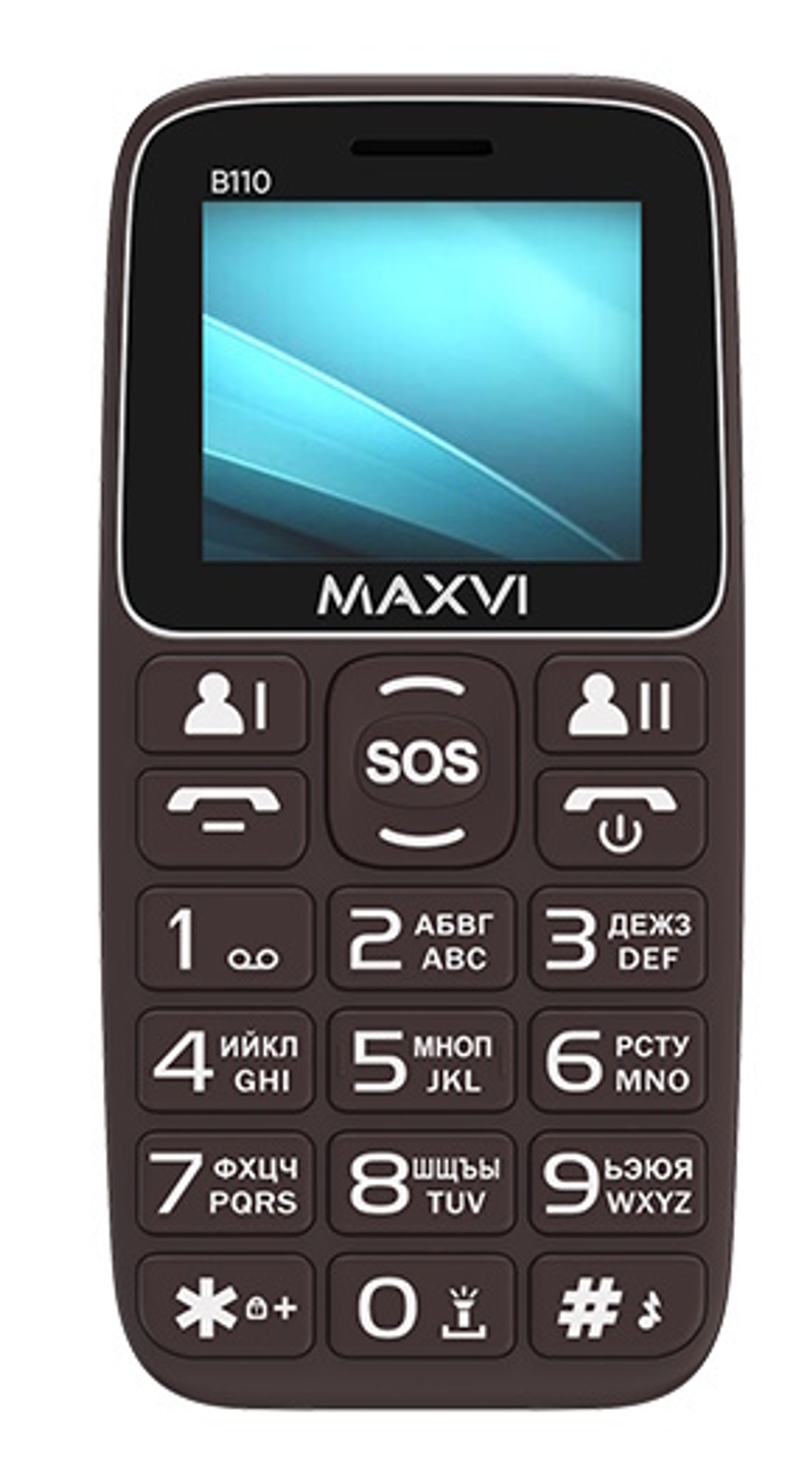 Сотовый телефон Maxvi B110 Brown