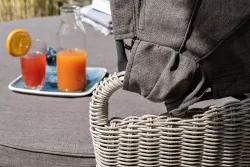 "Стильяно" плетеная кровать круглая, цвет бежевый