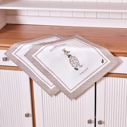 НАБОР САЛФЕТОК ИЗ 2-Х ШТ "FAMILY FARM" 40Х40СМ, ТВИЛ, КАПУЧИНО