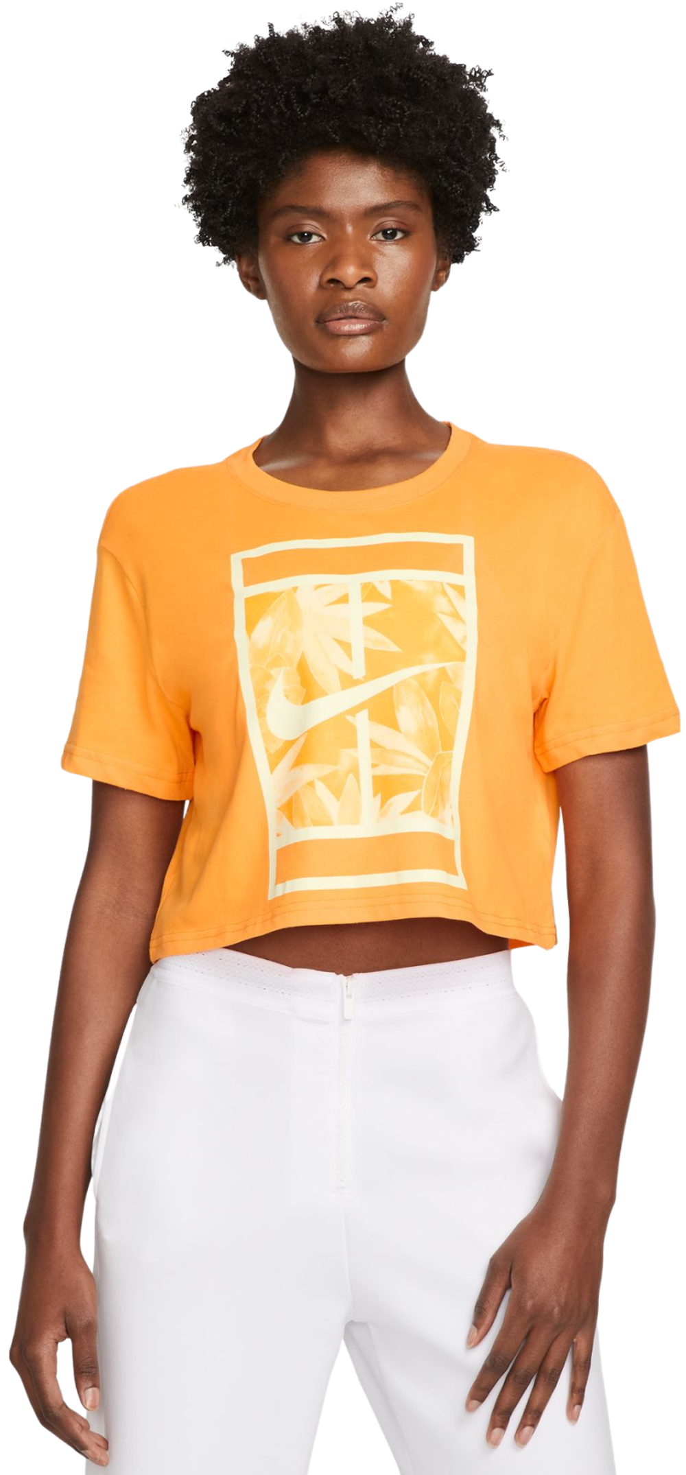 Женская теннисная футболка Nike Dri-Fit Slam Crop Top - sundial