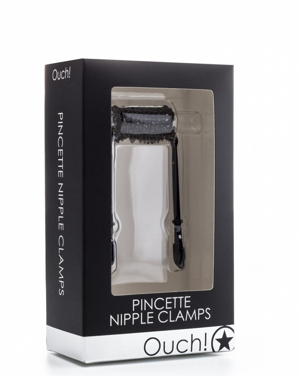 Чёрные клипсы на соски с цепочкой (Цвет: черный)